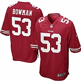 Nike Men & Women & Youth 49ers #53 Bowman Red Team Color Game Jersey,baseball caps,new era cap wholesale,wholesale hats